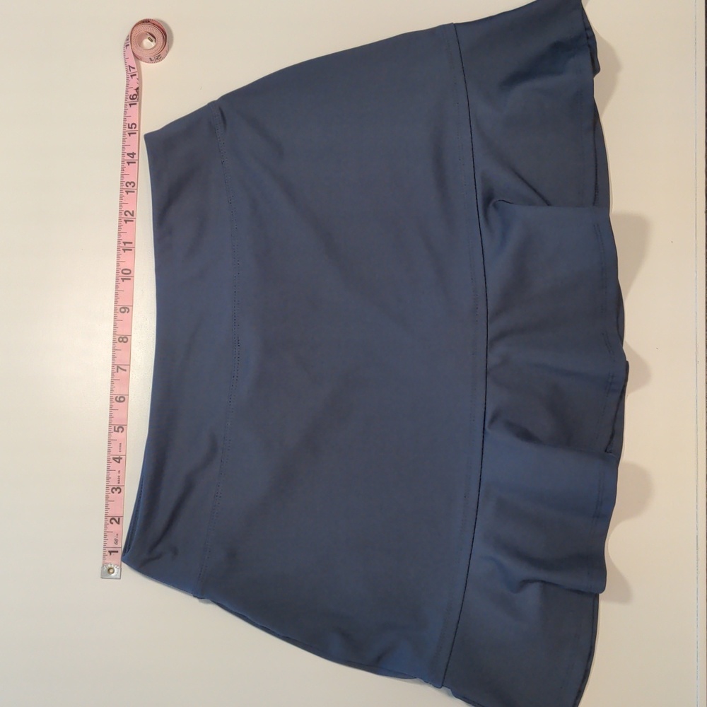 Tommy Bahama Med slate grey blue pull on athletic tulip skirt with shorts skort